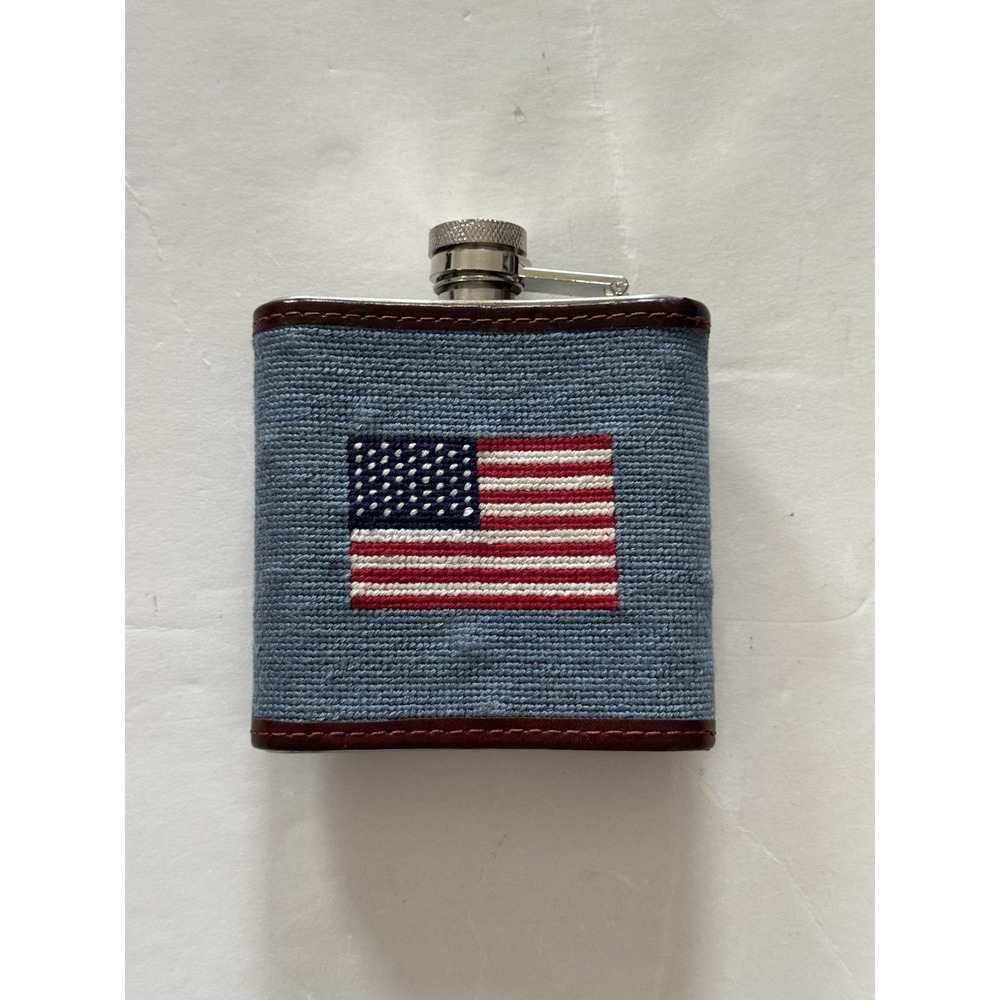 Smathers & Branson KBS Fabric Covered US Flag Metal Flask